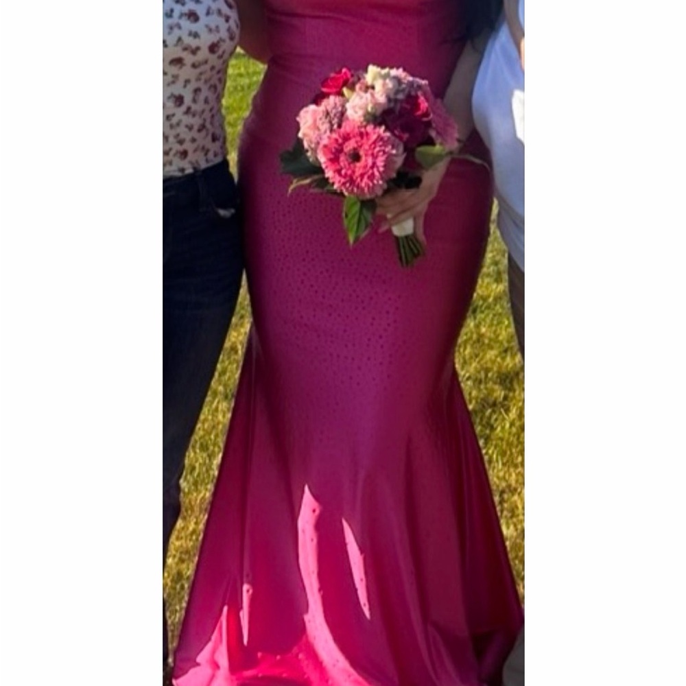Ellie Wilde Vibrant Pink Prom Dress